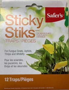 Safer's Sticky Stiks 12/pkg