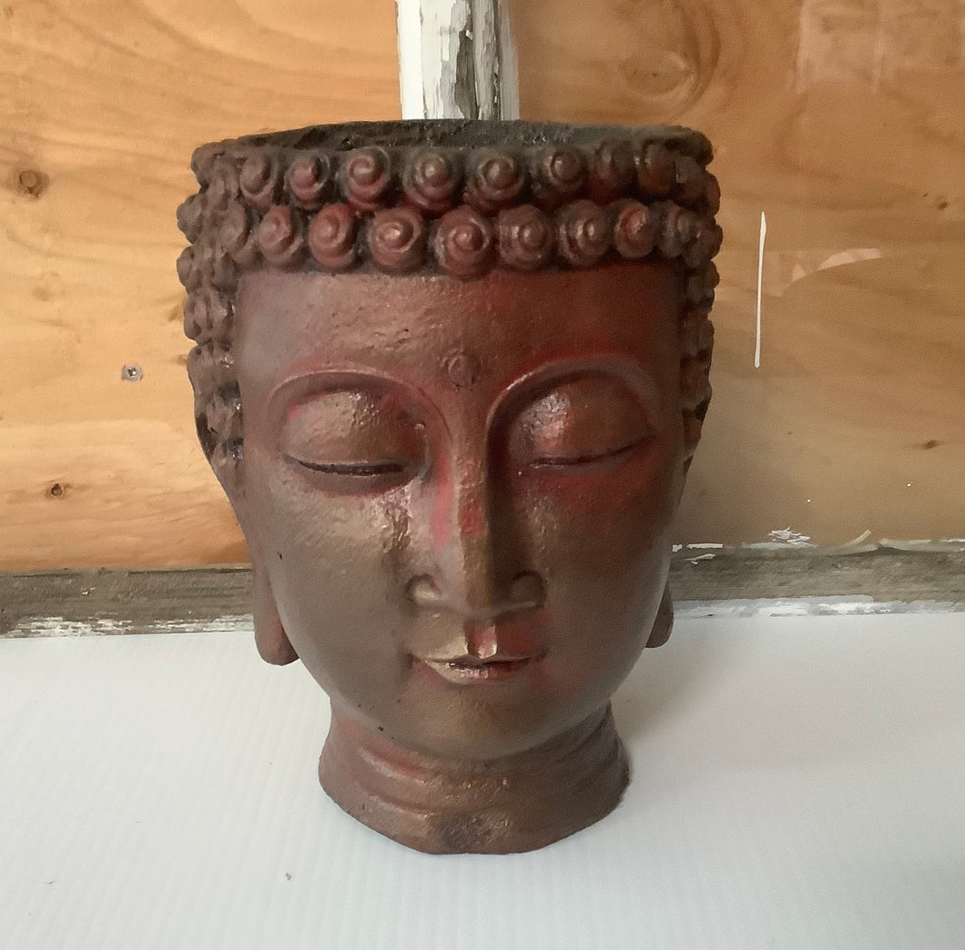 Buddha head planter