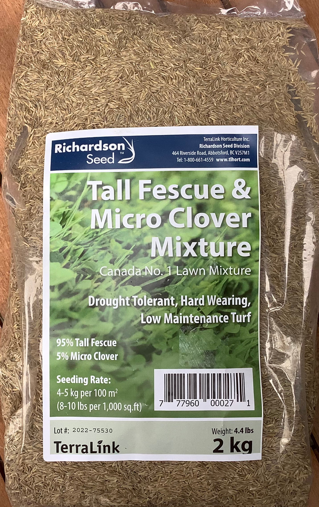 Micro Clover & Tall Fescue Hardy Lawn Mix - 2kg